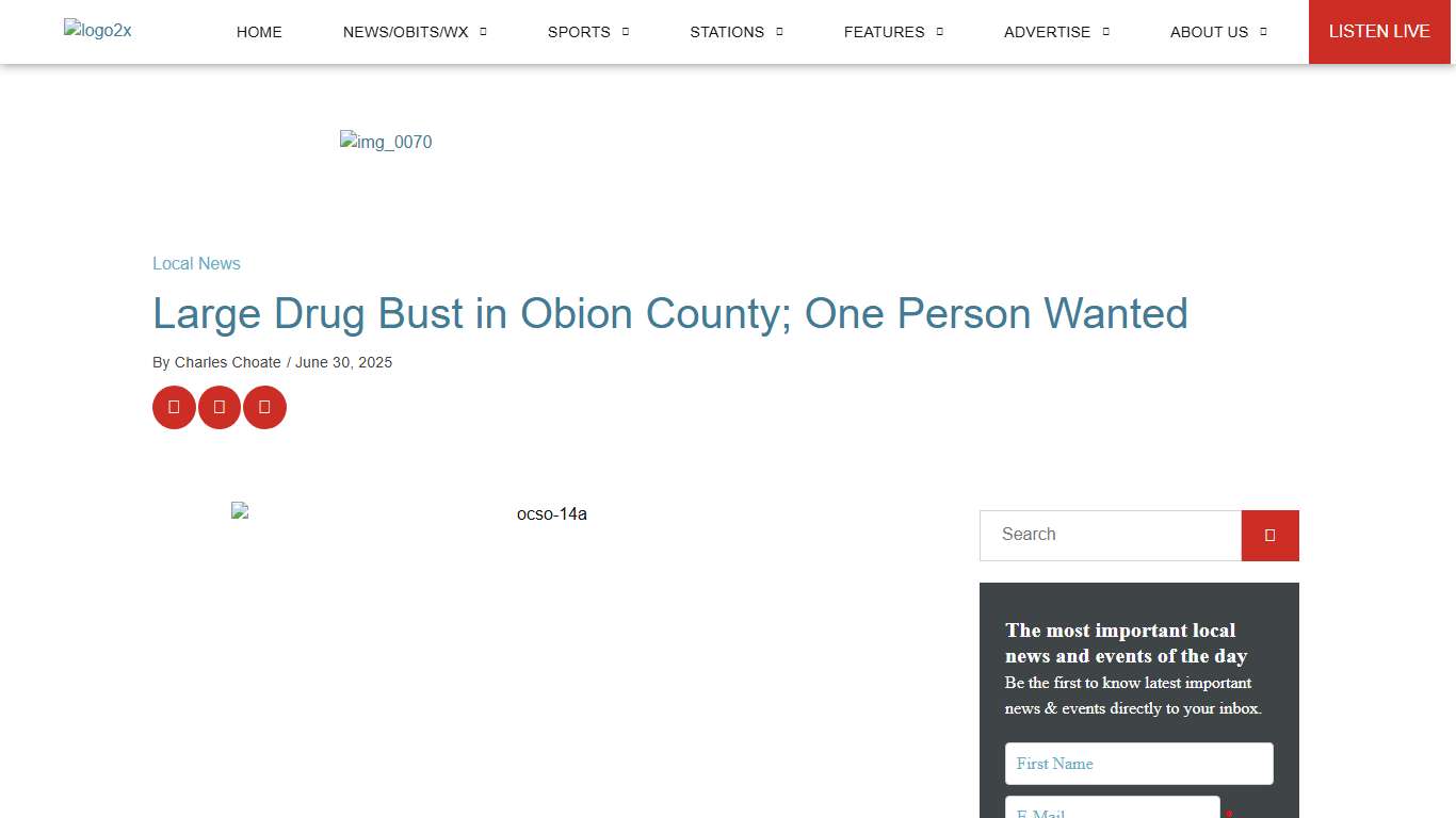 Large Drug Bust in Obion County; One Person Wanted Thunderbolt Radio